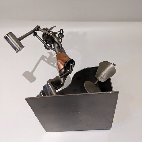 Vintage Hinz & Kunst Metal Sculpture “Computer Rage” – Nuts & Bolts Art Geek - Picture 9 of 11